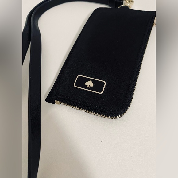 kate spade Accessories - Kate Spade Dawn black card case lanyard NWT
